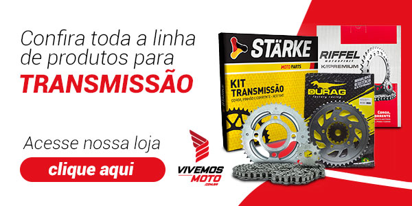 Peças para transmissão da moto disponíveis na loja online Vivemos Moto